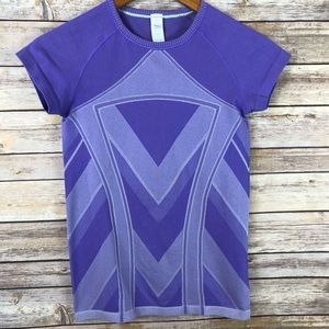 Ivivva Fly Tech Short Sleeve Purple Large Logo